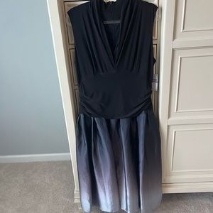 SLNY black/gray/purple dress, NWT, size 18